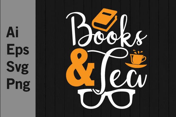 Book and Tea, I Love Book Graphic Svg: A Cozy Design Asset