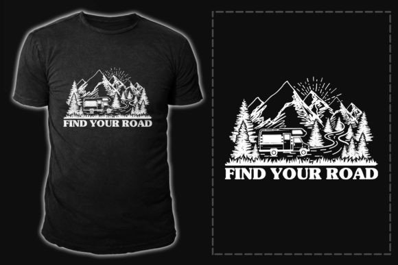 Find Your Road: The Camping Vector T-shirt Design Graphic