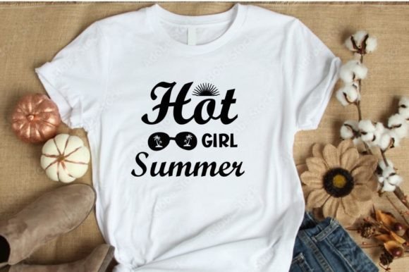Hot Summer Girl: A Unique Graphic Design for Vibrant Projects