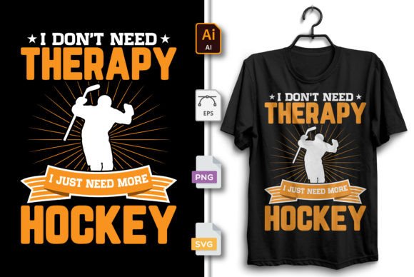 Premium Hockey T-shirt Design Graphic for Print