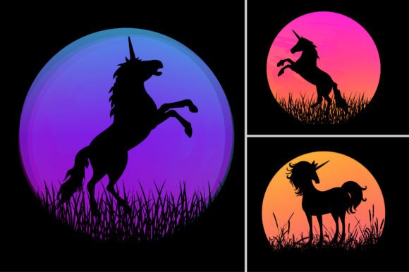 Unicorn Sunset T-Shirt Design: A Retro Vibe for Modern Projects